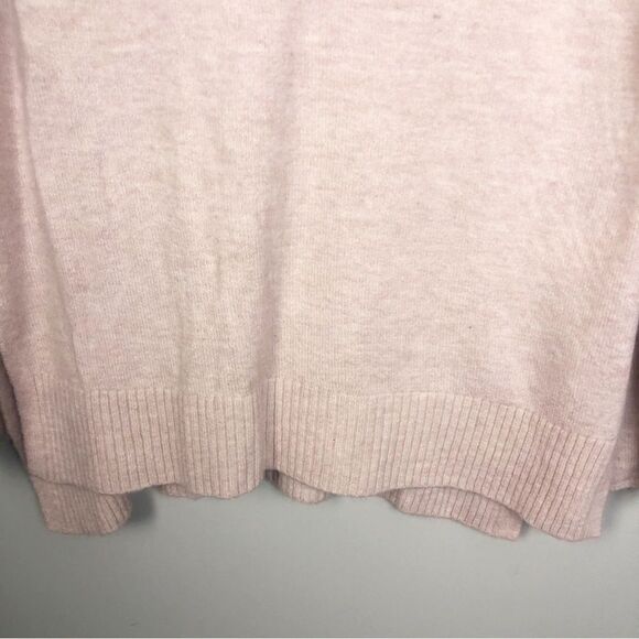EXPRESS | Blush Pink V-Neck Tunic Length Sweater Oversized Women’s Size Medium - Picture 3 of 7